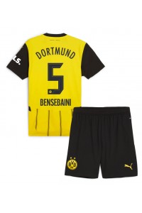 Borussia Dortmund Ramy Bensebaini #5 Babyklær Hjemme Fotballdrakt til barn 2024-25 Korte ermer (+ Korte bukser)